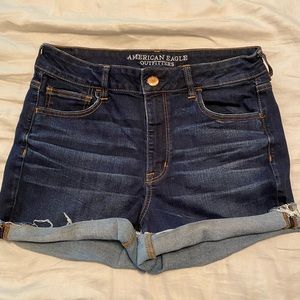 American eagle, dark wash, high rise shortie